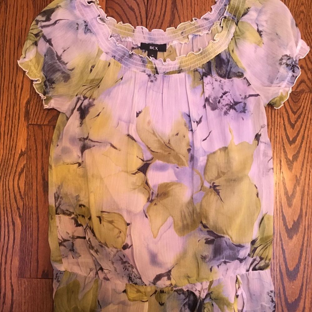 BCX Summer Blouse w attached Camisol. Size M